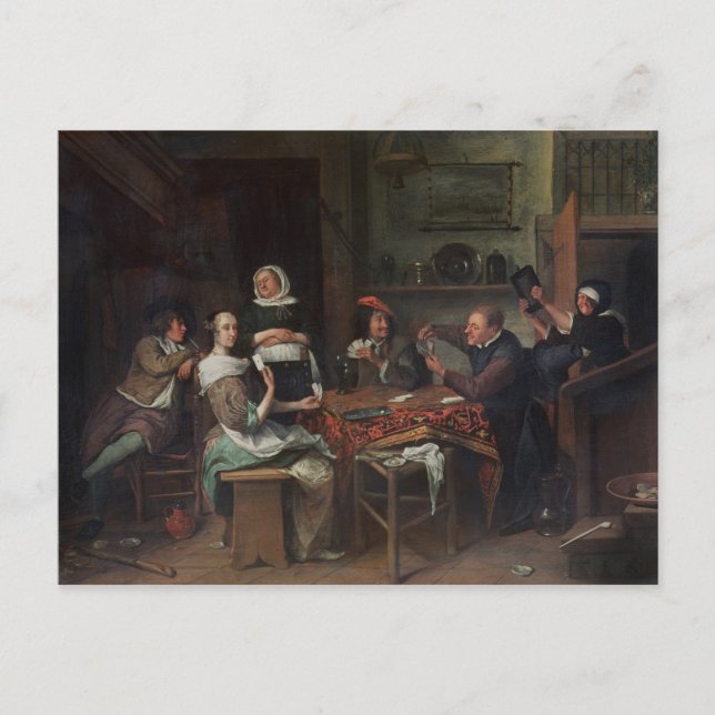 Kortspelarna Vykort (Framsida)