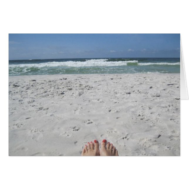 kortstrand hälsningskort (Framsidan Horizontal)