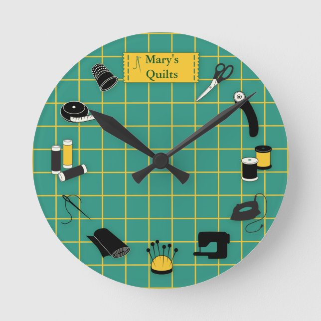 Korttid Anpassa etiketten Rund Klocka (Framsida)