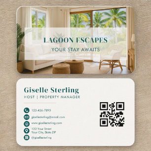 Korttidsuthyrning QR-kod Professionell Visitkort