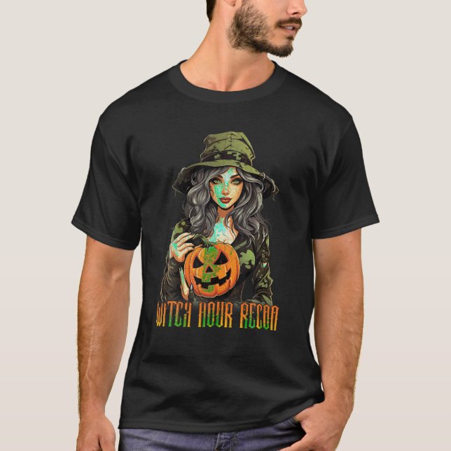 Korttimmes recon Camo häxhalloween Costume T Sh T Shirt (Framsida)