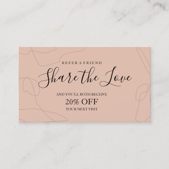 Kortutformning för hänskjutning av pastelliserad R Rabattkort (Framsida)