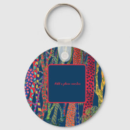 Kortvarig nyckelkedja för färgidentifiering av rol nyckelring