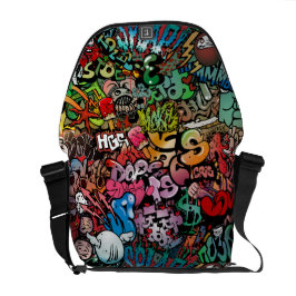 Kortverkets konst Graffiti art mönster Kurir Väska