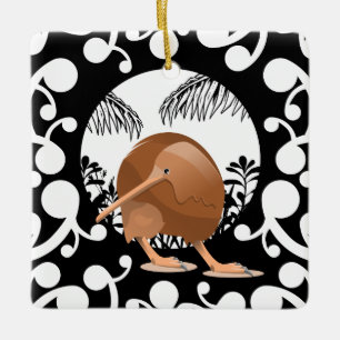 Koru Kiwi Julgransprydnad Keramik