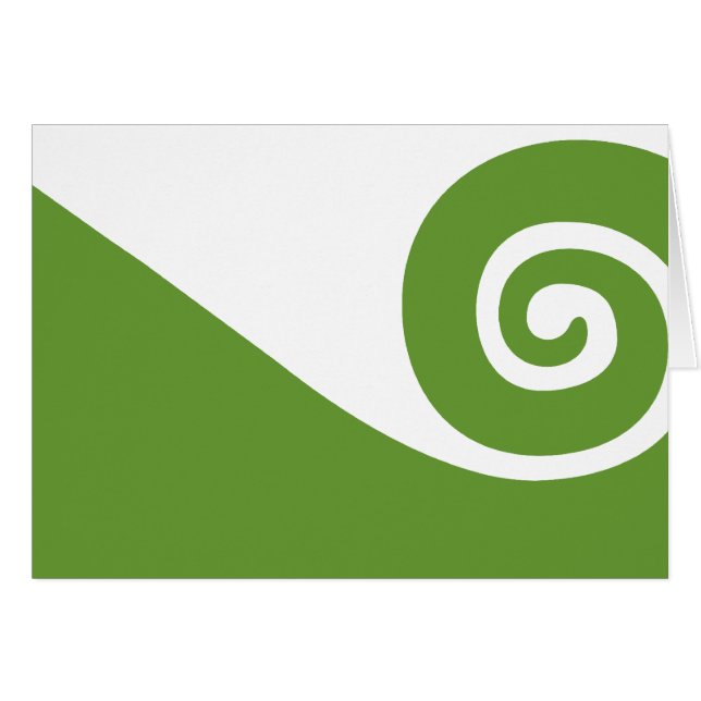 Koru, Nya Zeeland Hälsningskort (Framsidan Horizontal)