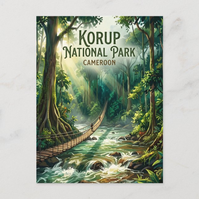 Korup nationalpark Kamerun Vykort (Framsida)