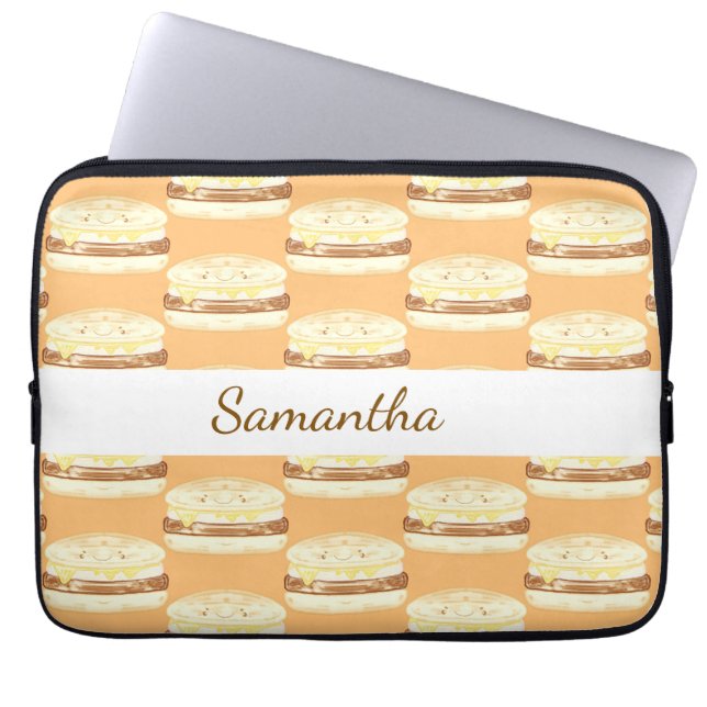 Korv, ägg och ostsandwich laptop fodral (Framsidan)