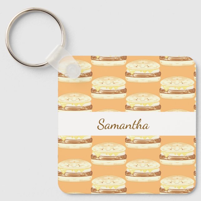 Korv, ägg och ostsandwich nyckelring (Framsida)