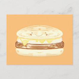 Korv, ägg och ostsandwich vykort