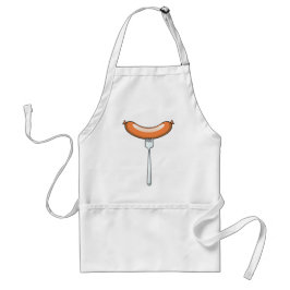 Korv på en dela sig förkläde