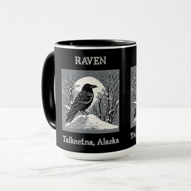 Korv: Talkeetna, Alaska svartvit Mugg (Framsida vänster)