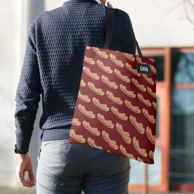 Korv tema - Två Bangers och namn eller initialer Tygkasse (Skapare uppladdad)