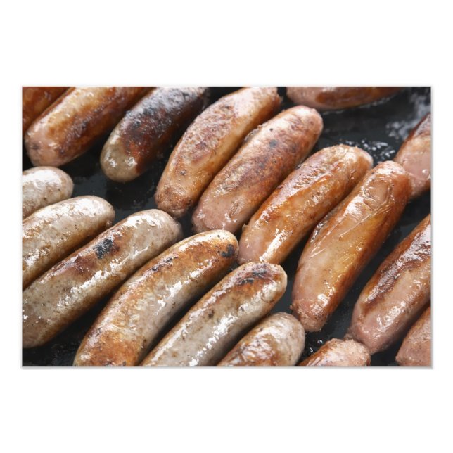 Korvar på grill fototryck (Framsidan)