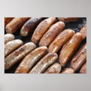 Korvar på grill poster