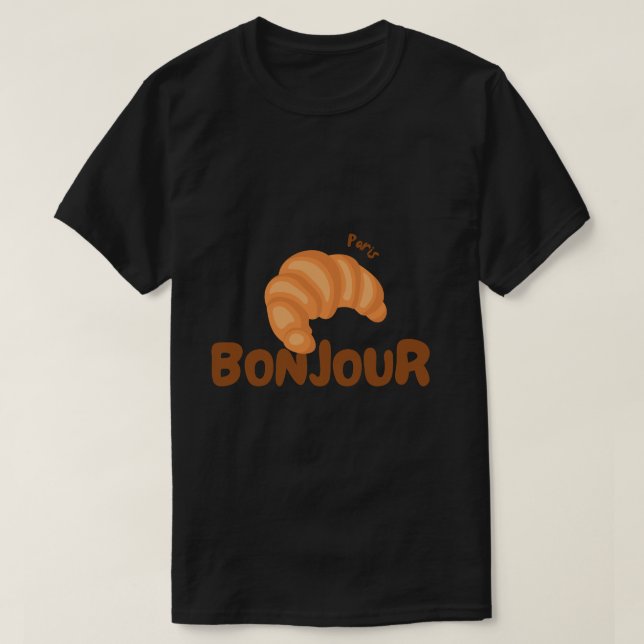 Korvbröd 🥐 bonjour  t shirt (Design framsida)