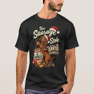 Korven Stjäl Tomtens Kakor Dachshund Jul T Shirt