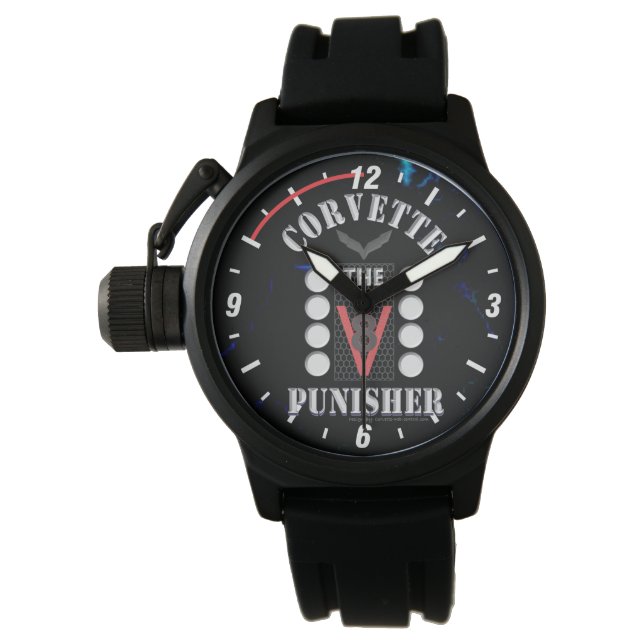 Korvetta V8-punkteraren Black/Blue Watch Armbandsur (Framsida)