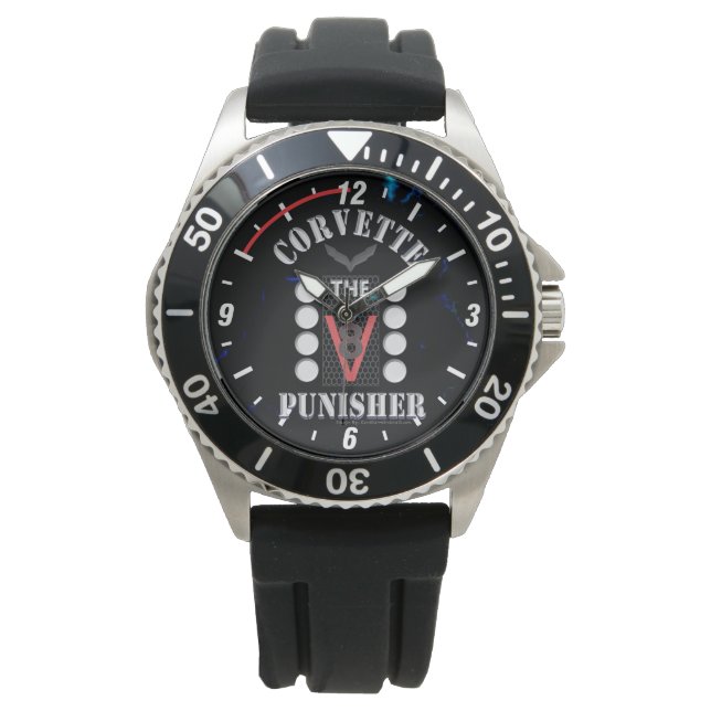 Korvetta V8-punkteraren Black/Blue Watch Armbandsur (Framsida)