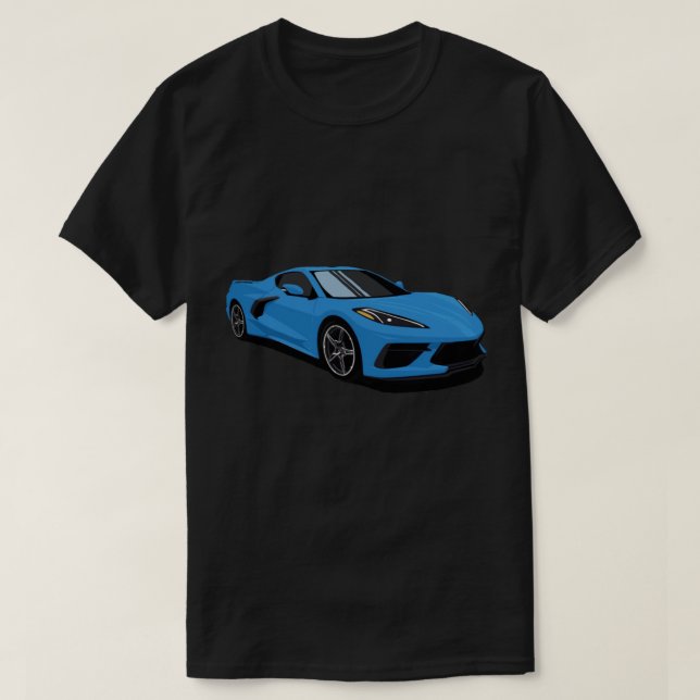 Korvette C8 Rapid Blue T Shirt (Design framsida)