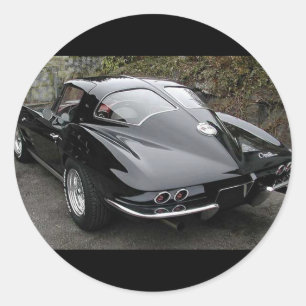 Korvette Classic Black Split Window Runt Klistermärke