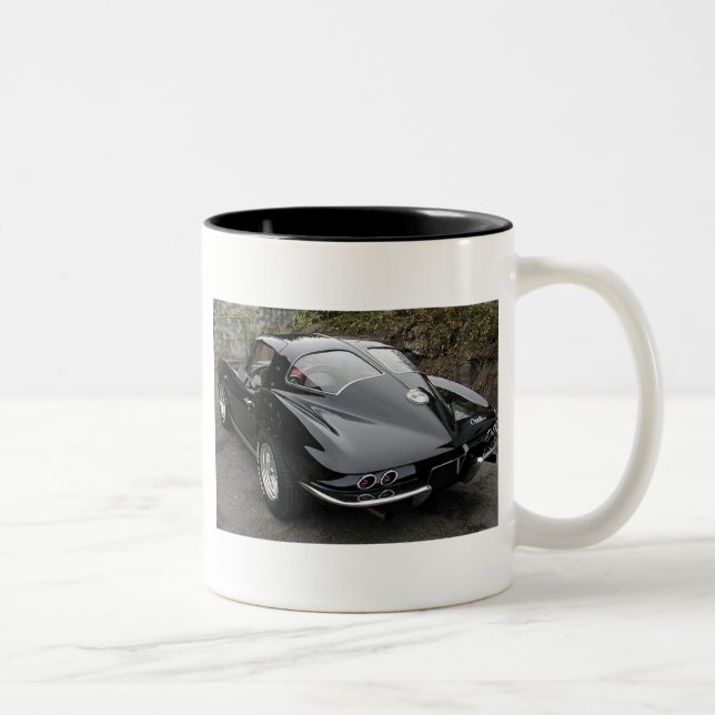 Korvette Classic Black Split Window Två-Tonad Mugg (Höger)