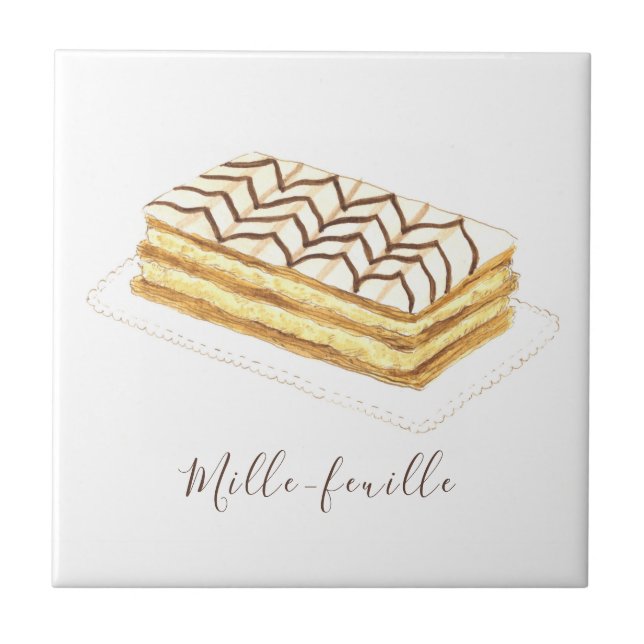 Korvfärgen Mille-feuille Kakelplatta (Framsidan)