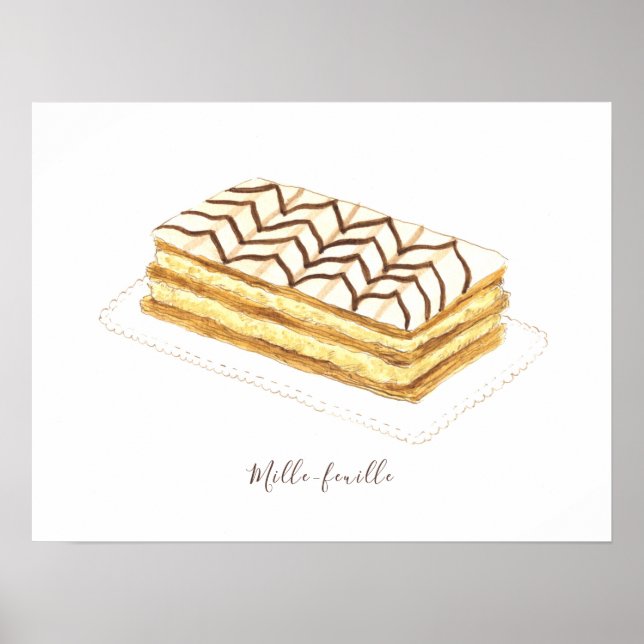 Korvfärgen Mille-feuille Poster (Framsidan)