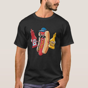 Korvförsäljare Matlastbil Ketchup Senap 4:e Juli T Shirt