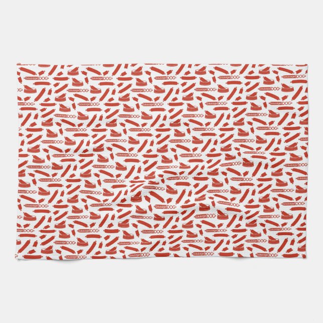 Korvhundmönster Kökshandduk (Horisontell)