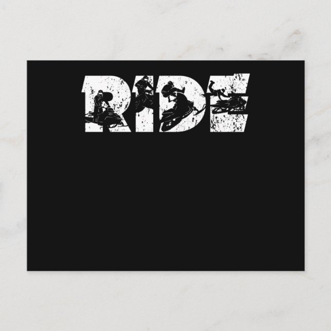 Körvinter för körning av snö-drivrutin vykort (Framsida)