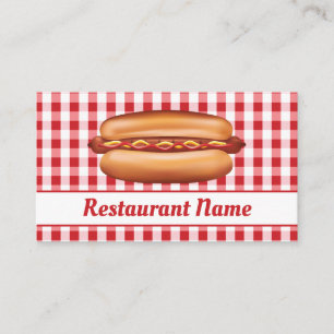 Korvkiosk eller snabbmatsrestaurang visitkort
