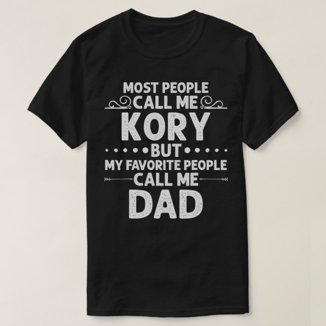 KORY Gift Name Funny Father's Day Personalized Men T Shirt (Design framsida)