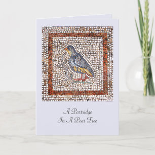 Kos Bird Mosaic-julhälsningskort Helgkort