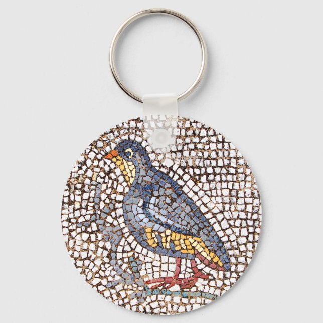 Kos Bird Mosaic Keychain Nyckelring (Framsida)