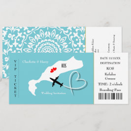 Kos för bestämmelseort för Biljett-boardingpass Br Inbjudningar