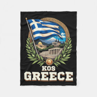 Kos Greece Souvenir Greek Vacation Travel  Fleecefilt