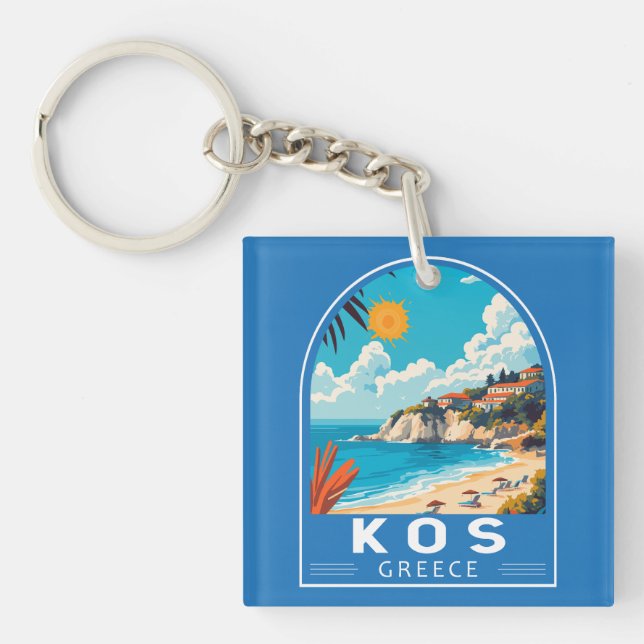 Kos Greece Travel Art Vintage (Framsidan)