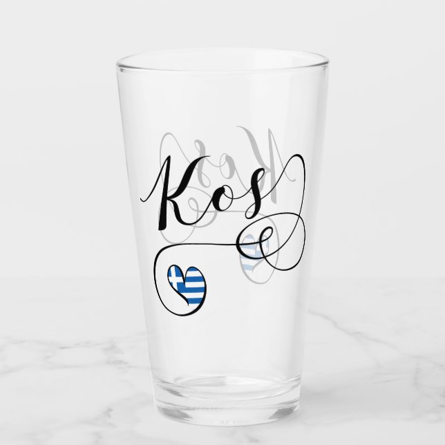 Kos Heart i Flagga, Grekland, I Kärlek Kos, Cos Glaskopp (Framsida)