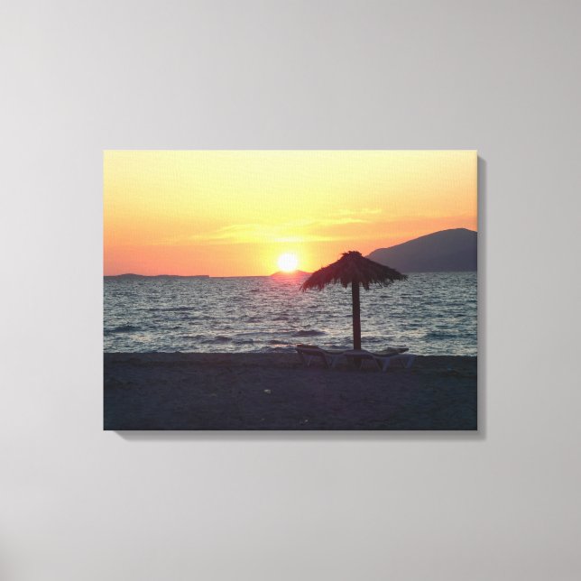 KOs Island Greece Mastichari Beach Sunset Canvas (Framsida)