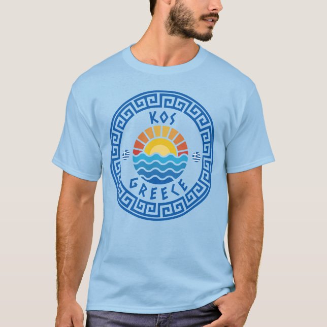 KOS Island, Grekland - Light Blue Manar T Shirt (Framsida)