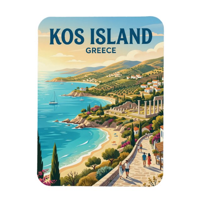 Kos ön Grekland Magnet (Vertikal)