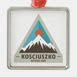 Kosciuszko nationalpark julgransprydnad metall