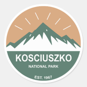 Kosciuszko nationalpark runt klistermärke
