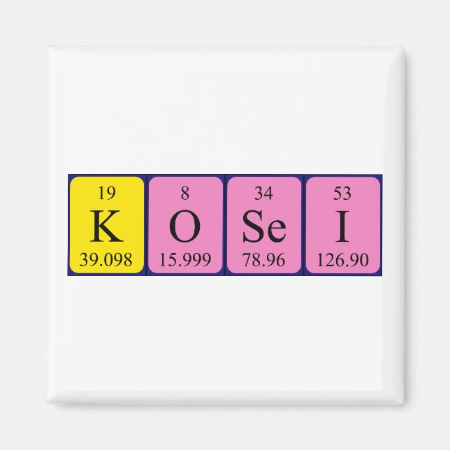 Kosei Periodisk bord namn magnet (Framsidan)