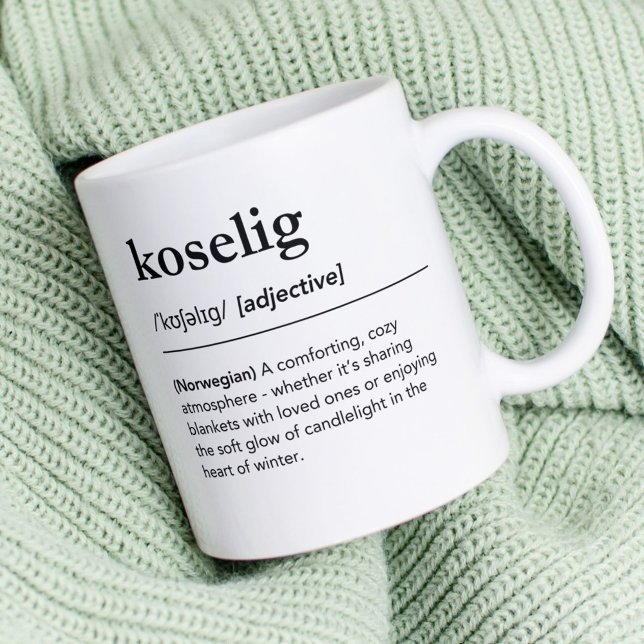 Koselig Definition Norska Ord Dictionary Kaffemugg (Skapare uppladdad)