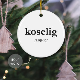 Koselig Dictionary Phonetic Nordic Ord Scandi Julgransprydnad Keramik