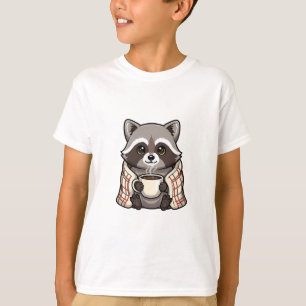 Koselig Tvättbjörn Kaffe Filta Barn T Shirt