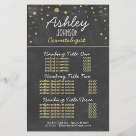 Kosemtologer Chalkboard Services och pris