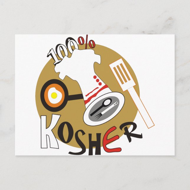 Kosher 100% vykort (Framsida)